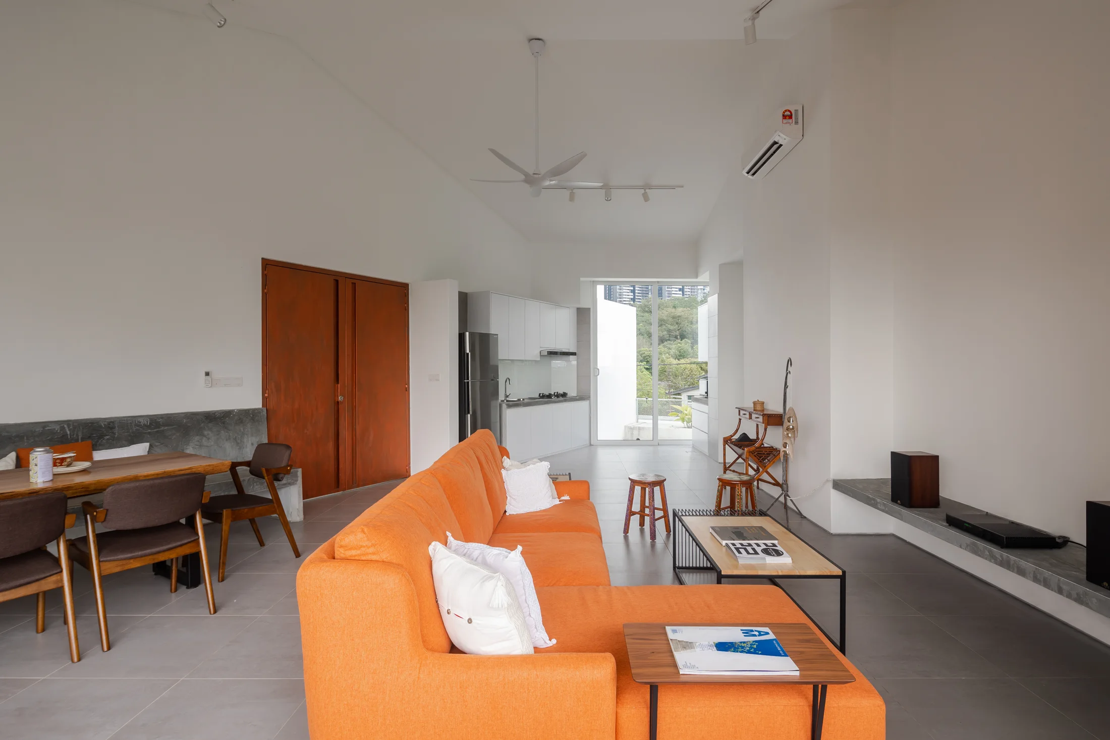 Living and dining spaces